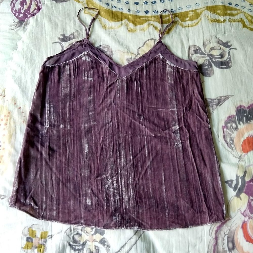 NWOT Lucky Brand Purple Velvet Cami - Picture 3 of 4